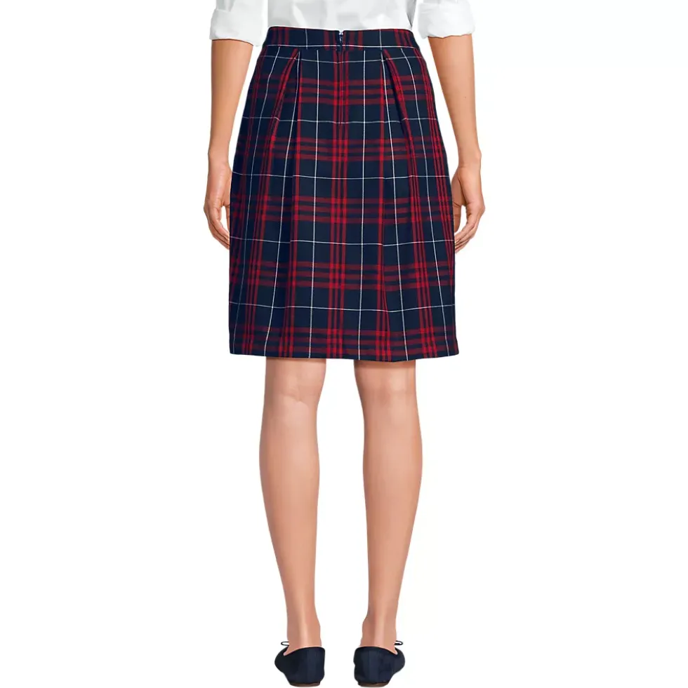 School Uniform Girls Plaid Skort Top of Knee