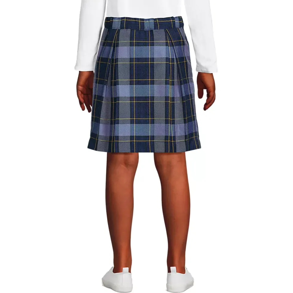 School Uniform Girls Plaid Skort Top of Knee