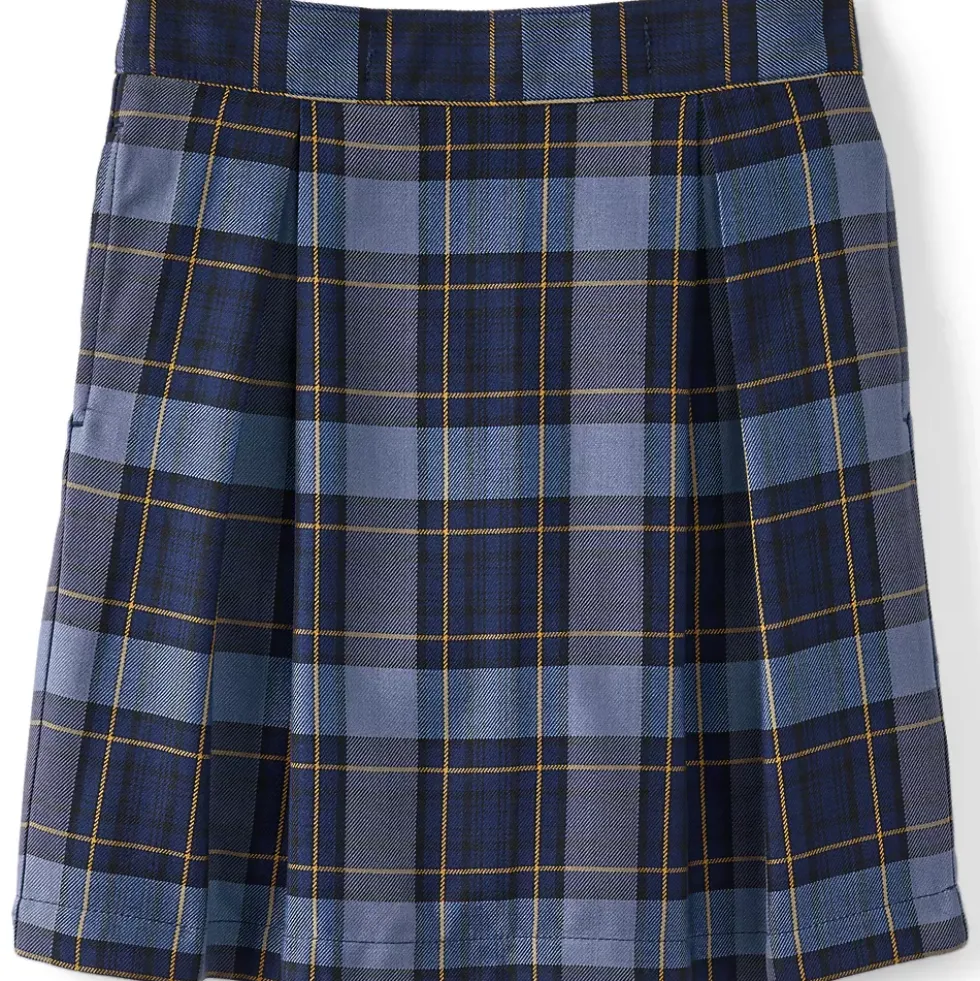 School Uniform Girls Plaid Skort Top of Knee