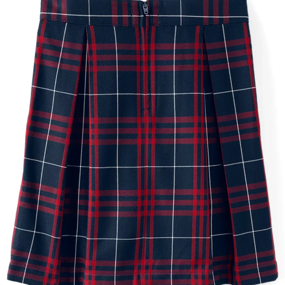 School Uniform Girls Plaid Skort Top of Knee