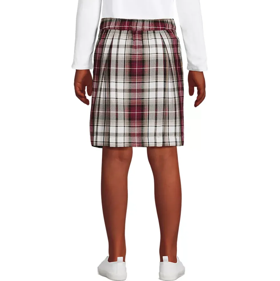 School Uniform Girls Plaid Skort Top of Knee