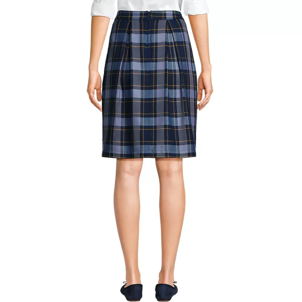 School Uniform Girls Plaid Skort Top of Knee