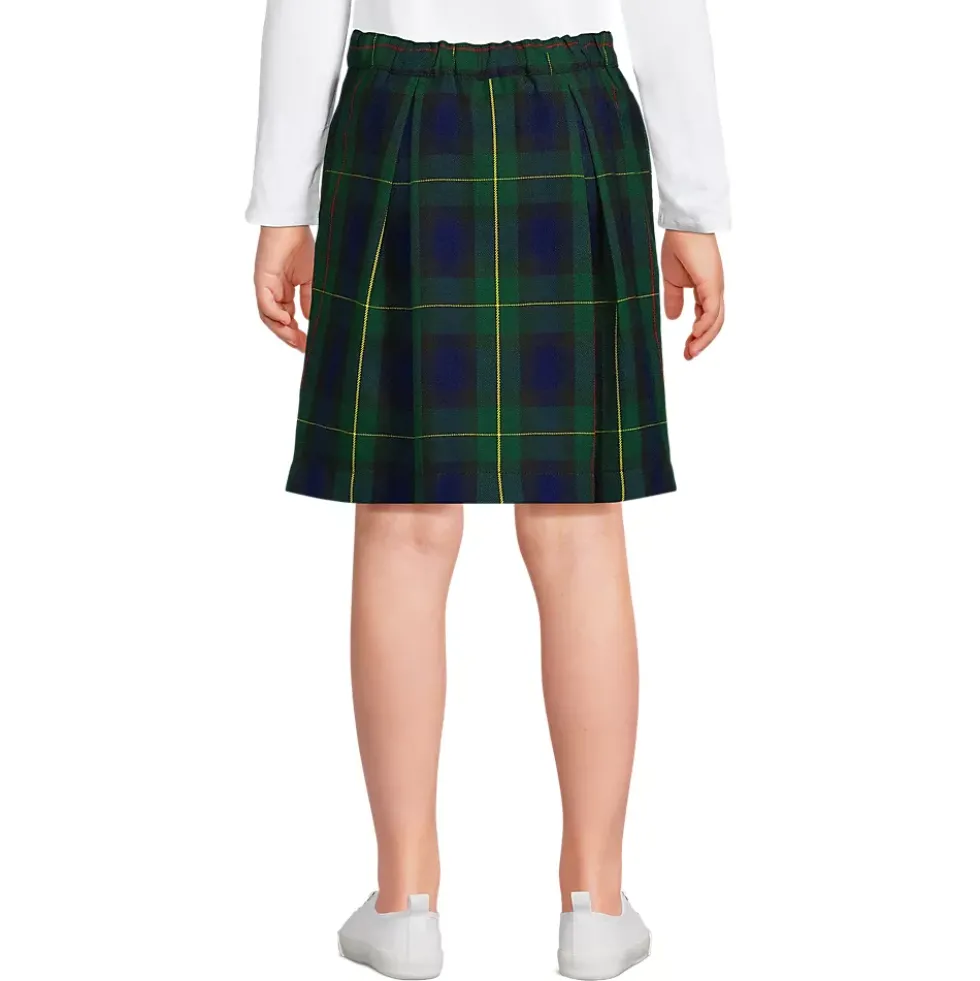 School Uniform Girls Plaid Skort Top of Knee