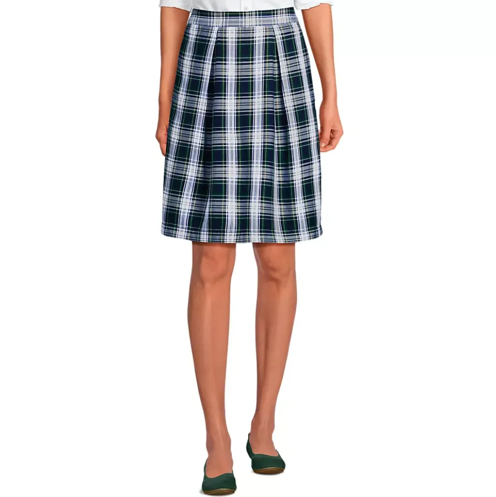 School Uniform Girls Plaid Skort Top of Knee