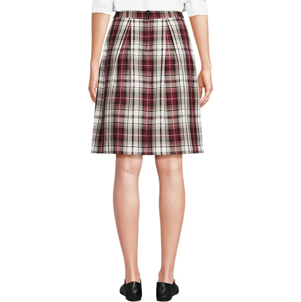 School Uniform Girls Plaid Skort Top of Knee