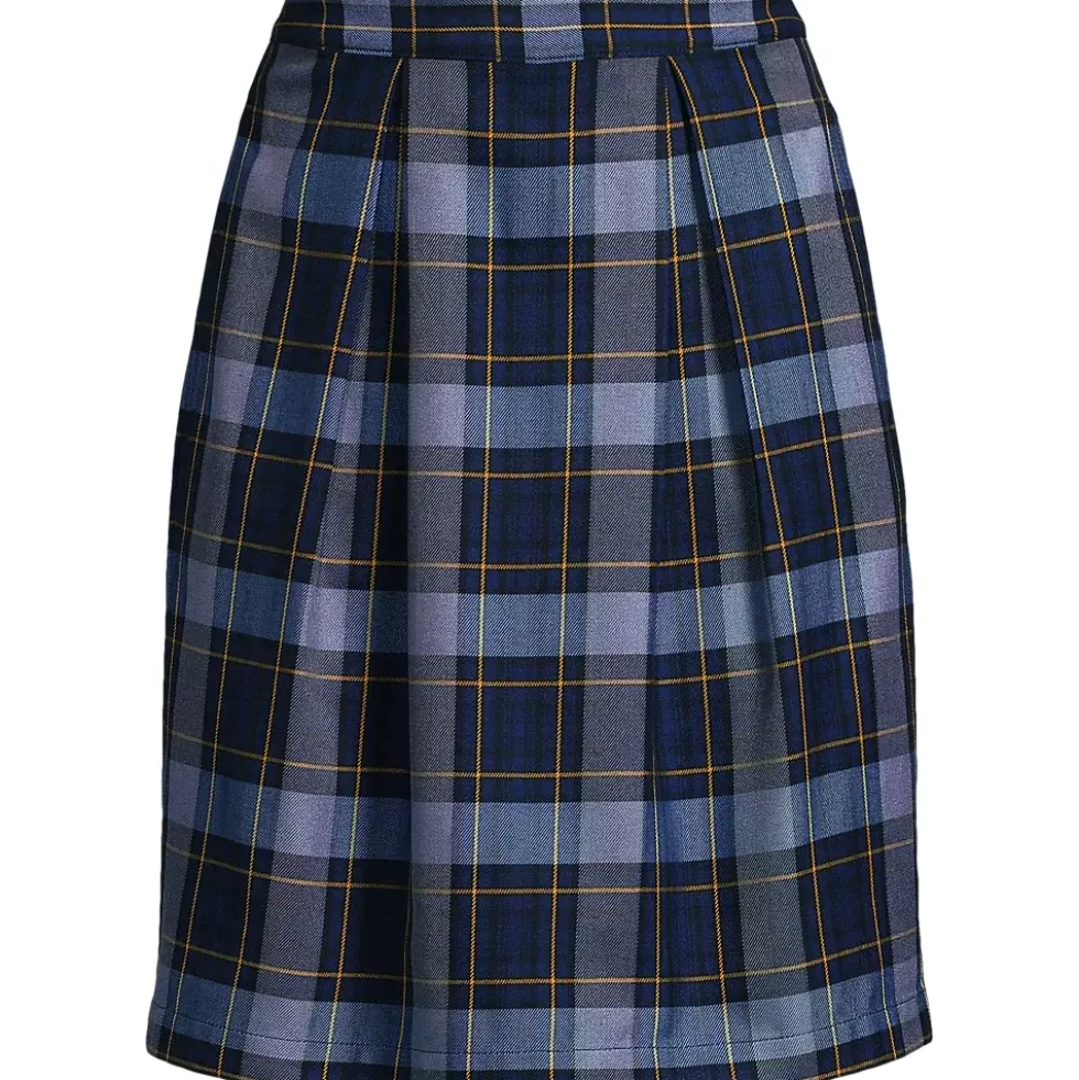 School Uniform Girls Plaid Skort Top of Knee