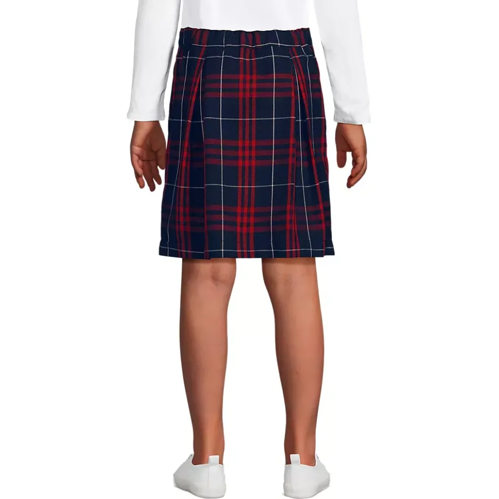 School Uniform Girls Plaid Skort Top of Knee