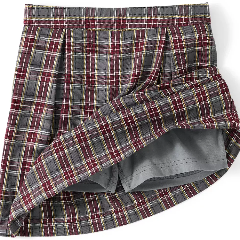 School Uniform Girls Plaid Skort Top of Knee