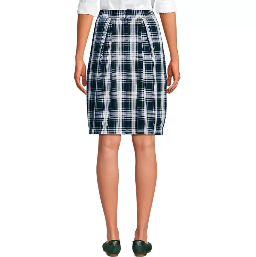 School Uniform Girls Plaid Skort Top of Knee