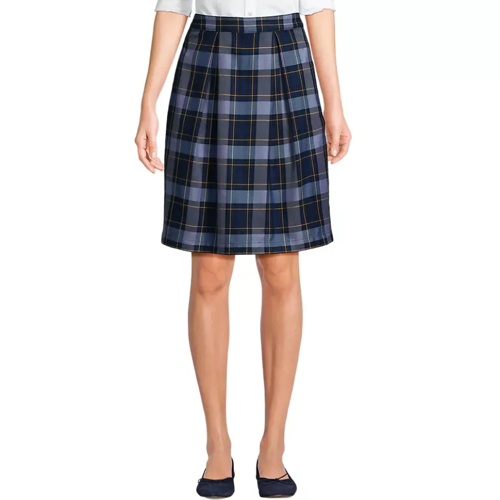 School Uniform Girls Plaid Skort Top of Knee