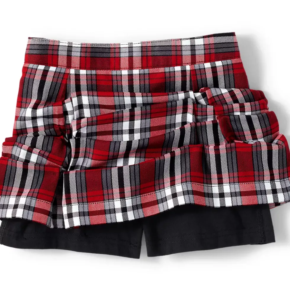 School Uniform Girls Plaid Skort Top of Knee