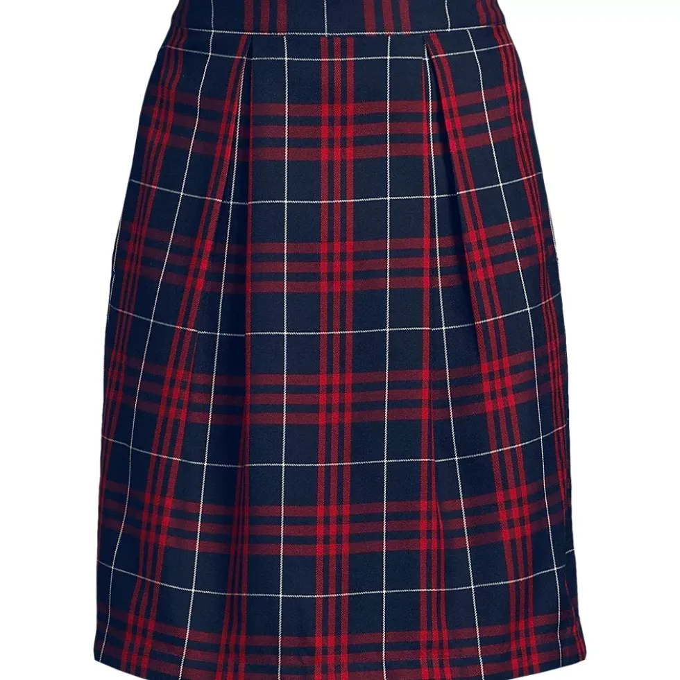 School Uniform Girls Plaid Skort Top of Knee