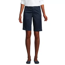 School Uniform Girls Plain Front Blend Chino Shorts