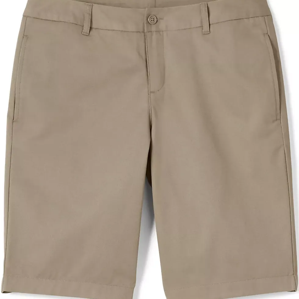 School Uniform Girls Plain Front Blend Chino Shorts