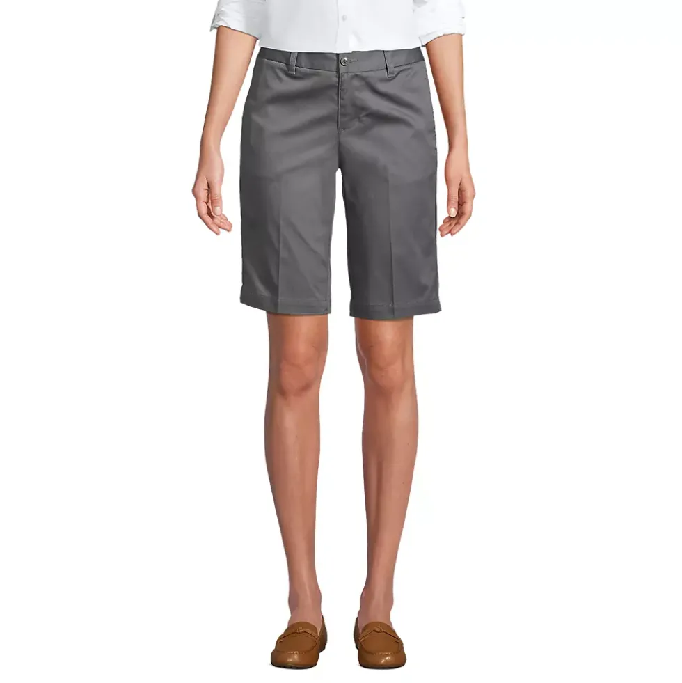 School Uniform Girls Plain Front Blend Chino Shorts
