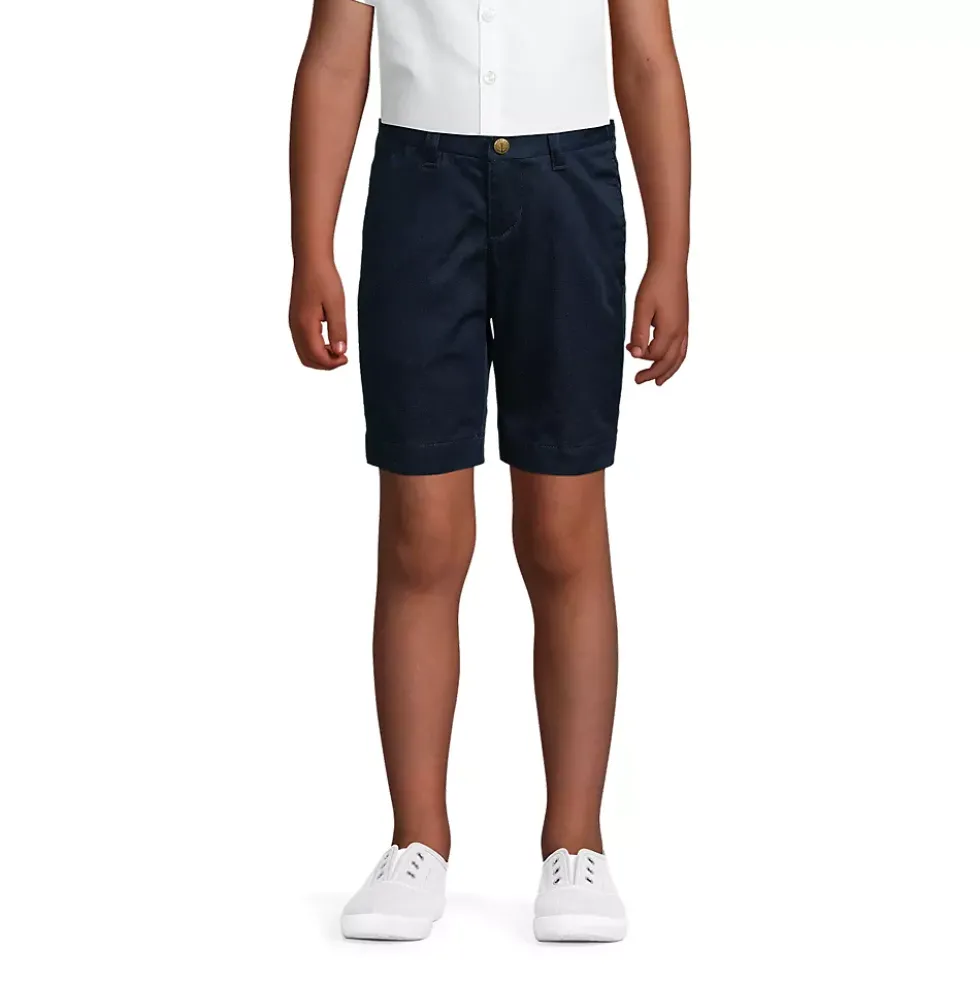 School Uniform Girls Plain Front Blend Chino Shorts