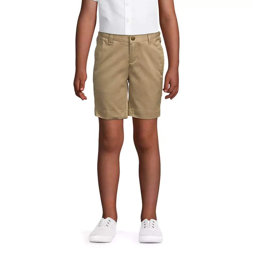 School Uniform Girls Plain Front Blend Chino Shorts