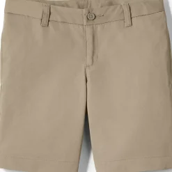 School Uniform Girls Plain Front Blend Chino Shorts