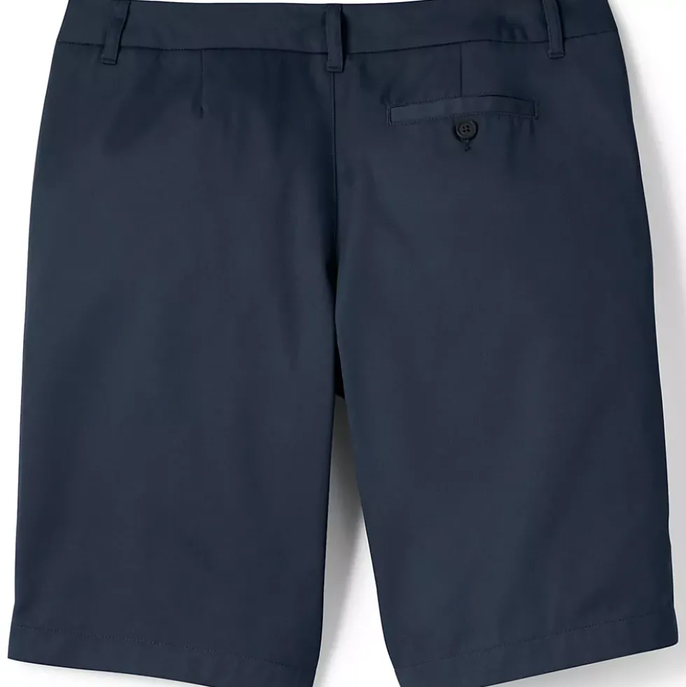School Uniform Girls Plain Front Blend Chino Shorts