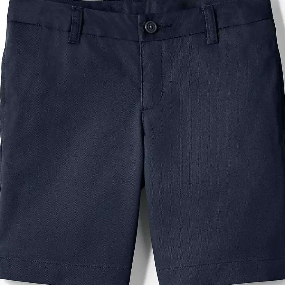 School Uniform Girls Plain Front Blend Chino Shorts