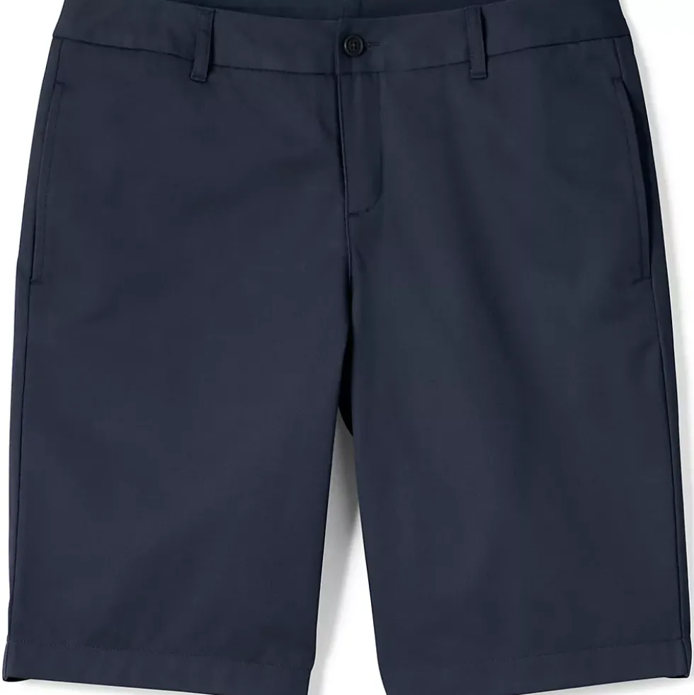 School Uniform Girls Plain Front Blend Chino Shorts