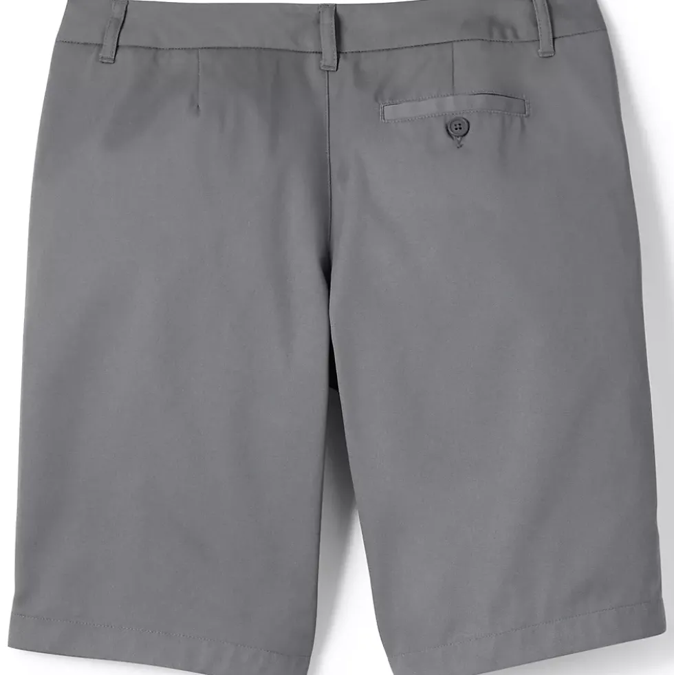 School Uniform Girls Plain Front Blend Chino Shorts