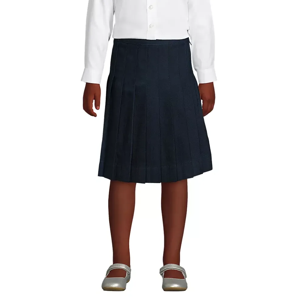 School Uniform Girls Pleated Skirt Below the Knee