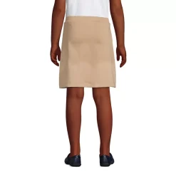 School Uniform Girls Ponte Button Front Skort Above the Knee