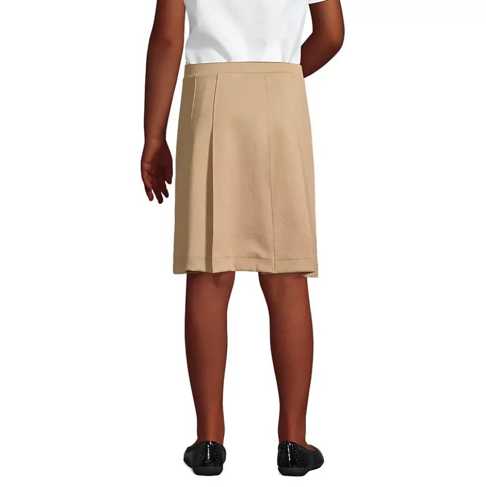 School Uniform Girls Ponte Pleat Skirt Top of Knee