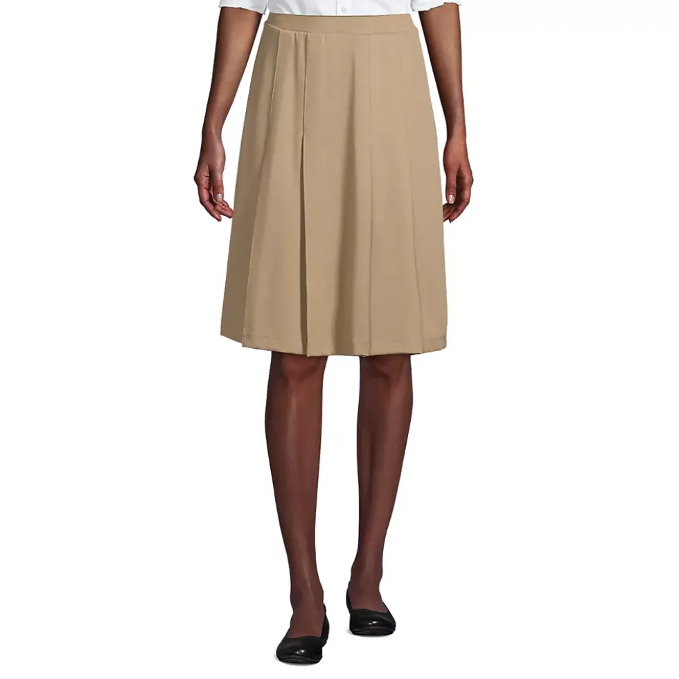 School Uniform Girls Ponte Pleat Skirt Top of Knee