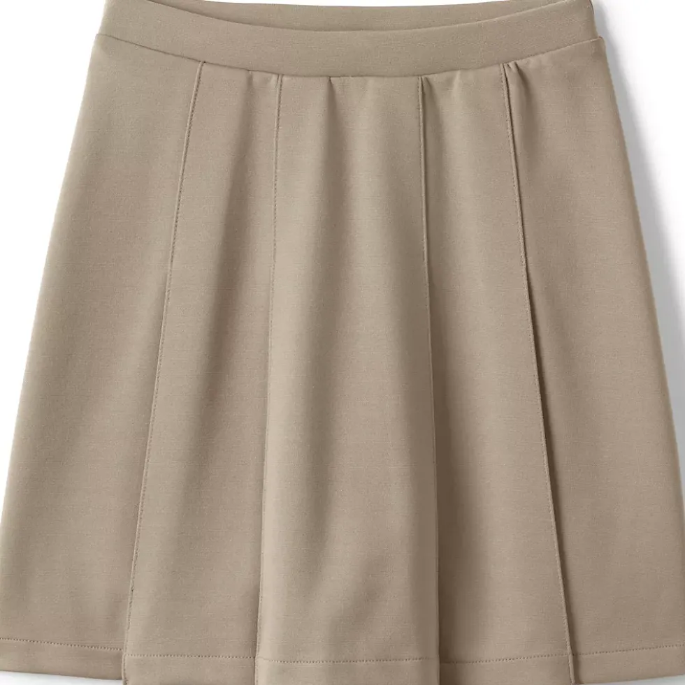 School Uniform Girls Ponte Pleat Skirt Top of Knee