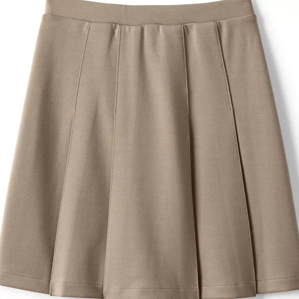 School Uniform Girls Ponte Pleat Skirt Top of Knee