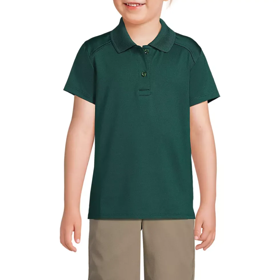 School Uniform Girls Short Sleeve Feminine Fit Rapid Dry Polo Shirt