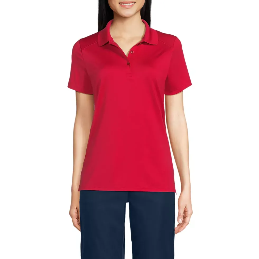 School Uniform Girls Short Sleeve Feminine Fit Rapid Dry Polo Shirt