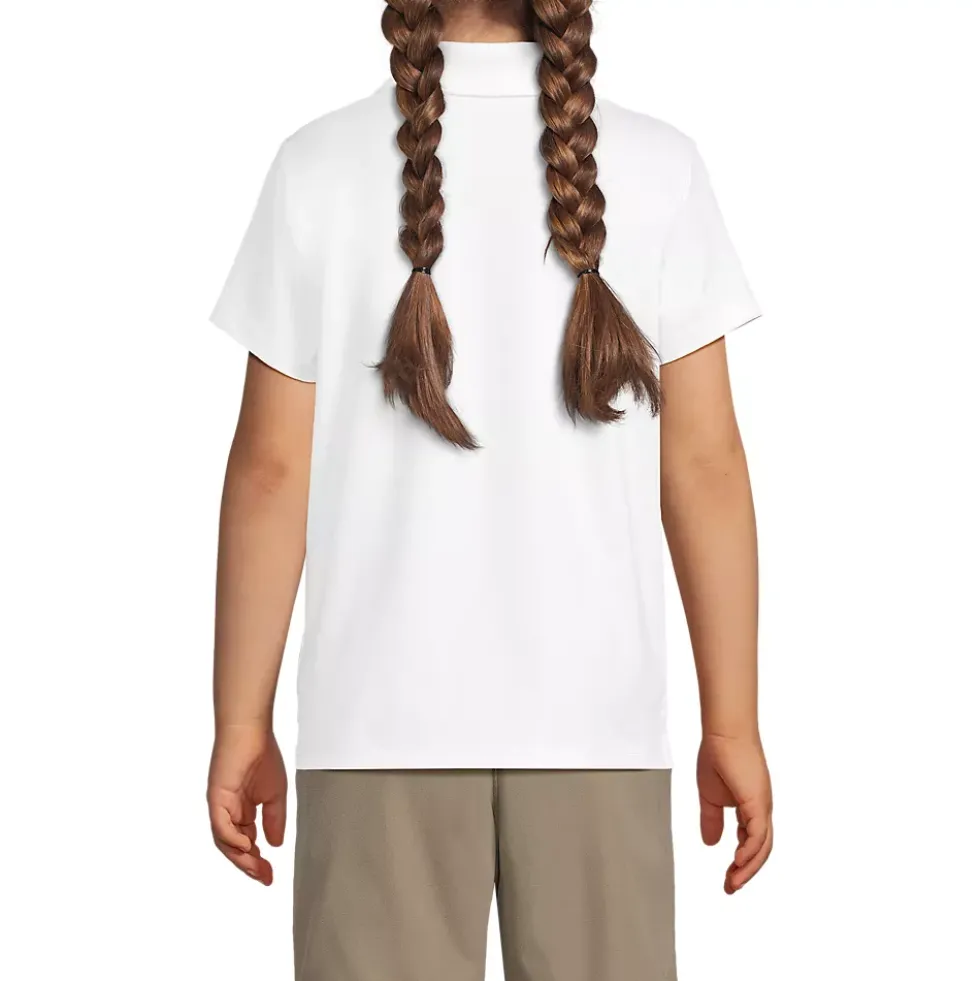 School Uniform Girls Short Sleeve Feminine Fit Rapid Dry Polo Shirt