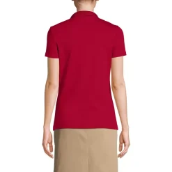 School Uniform Girls Short Sleeve Feminine Fit Interlock Polo Shirt