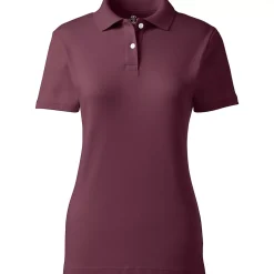 School Uniform Girls Short Sleeve Feminine Fit Interlock Polo Shirt