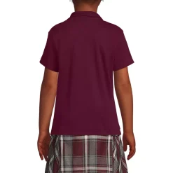 School Uniform Girls Short Sleeve Feminine Fit Interlock Polo Shirt