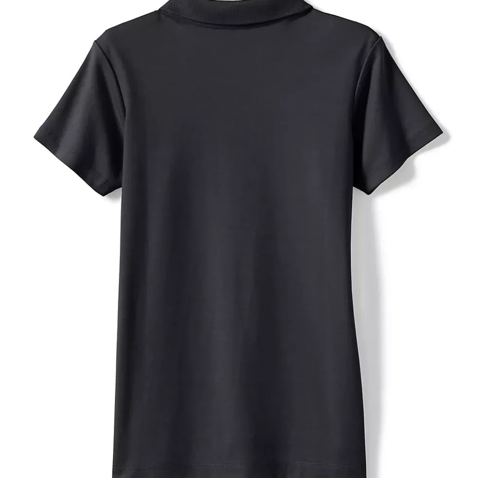 School Uniform Girls Short Sleeve Feminine Fit Interlock Polo Shirt