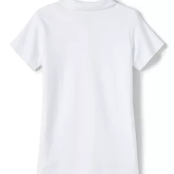 School Uniform Girls Short Sleeve Feminine Fit Interlock Polo Shirt
