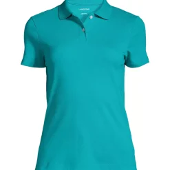 School Uniform Girls Short Sleeve Feminine Fit Interlock Polo Shirt