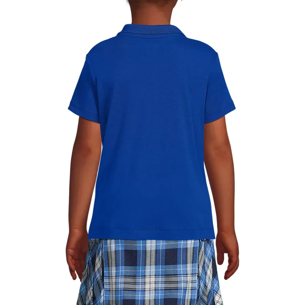 School Uniform Girls Short Sleeve Feminine Fit Interlock Polo Shirt
