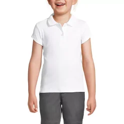 School Uniform Girls Short Sleeve Feminine Fit Interlock Polo Shirt