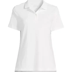 School Uniform Girls Short Sleeve Feminine Fit Interlock Polo Shirt