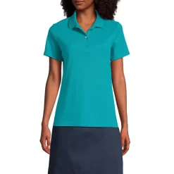 School Uniform Girls Short Sleeve Feminine Fit Interlock Polo Shirt