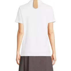 School Uniform Girls Short Sleeve Feminine Fit Interlock Polo Shirt