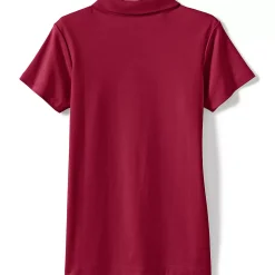 School Uniform Girls Short Sleeve Feminine Fit Interlock Polo Shirt