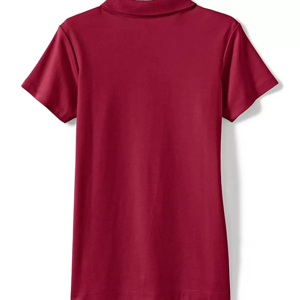 School Uniform Girls Short Sleeve Feminine Fit Interlock Polo Shirt