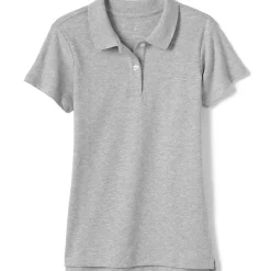 School Uniform Girls Short Sleeve Feminine Fit Interlock Polo Shirt