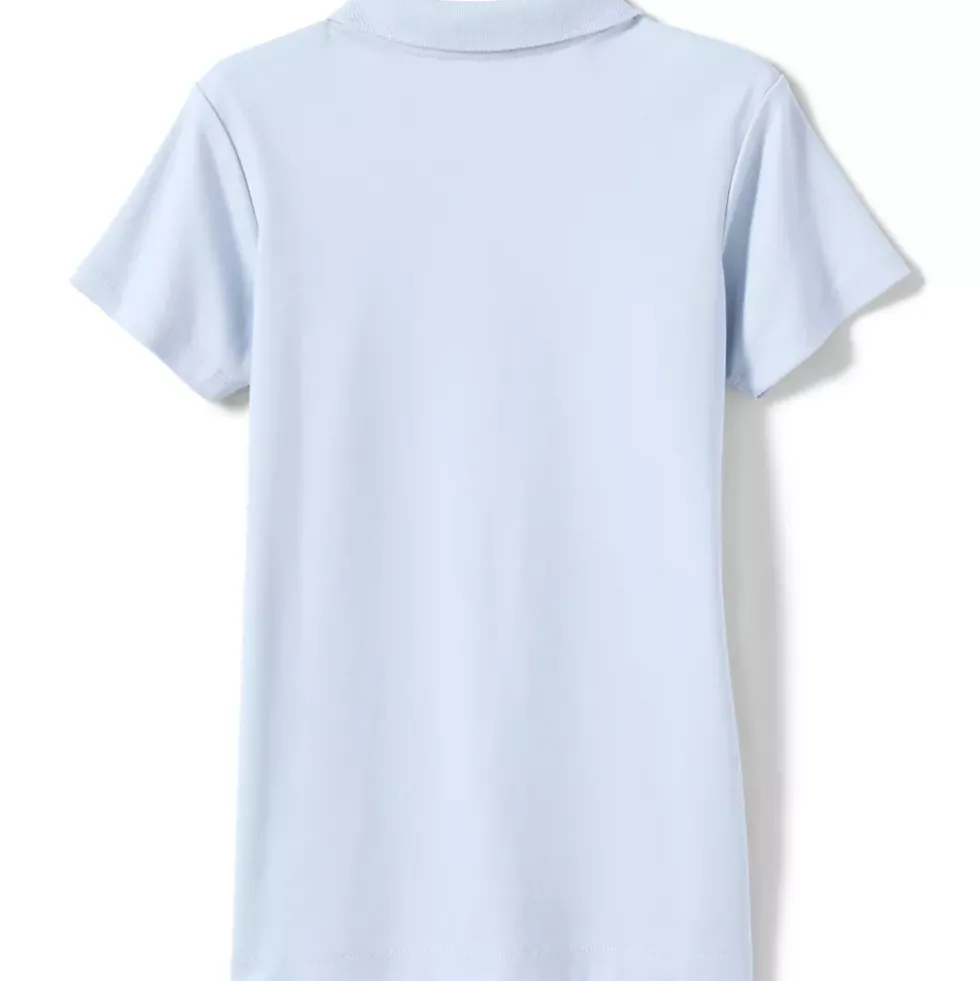 School Uniform Girls Short Sleeve Feminine Fit Interlock Polo Shirt